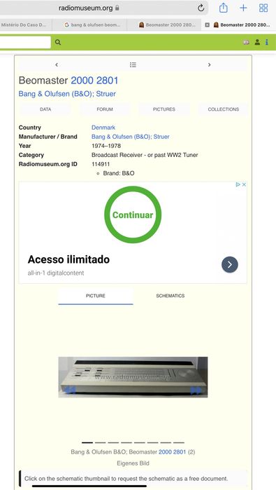 Bang & olufsen Beomaster 2000/2801 vintage