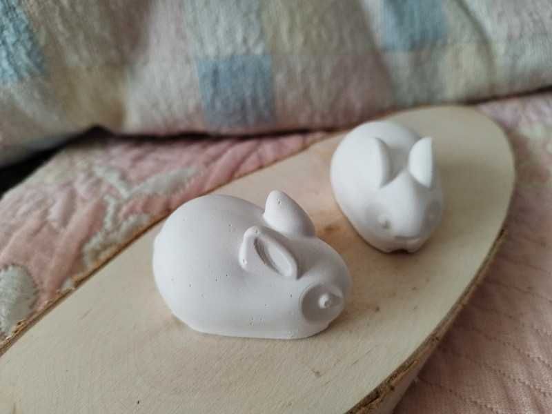 Conjunto de 2 peças de coelho de decoração