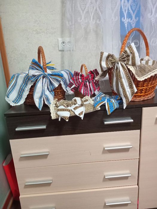 Рушничок на корзинку з бантом