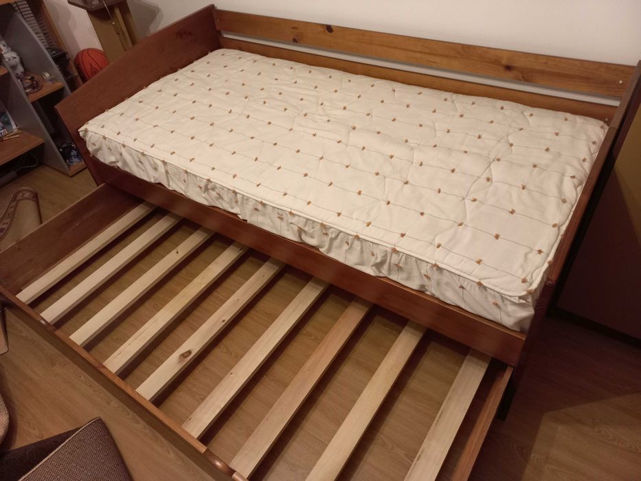 Cama Individual com Gavetão em Madeira Maciça