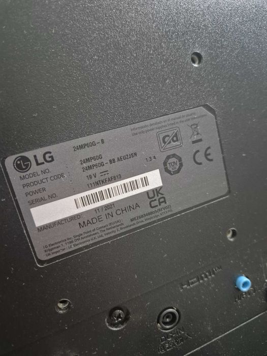 Monitor LG IPS 23.8” FHD 24MP60G
