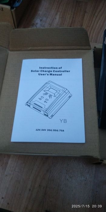 Контроллер заряда 30А для солнечных панелей