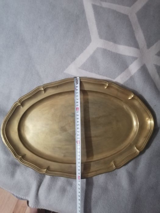 Duża mosiężna patera