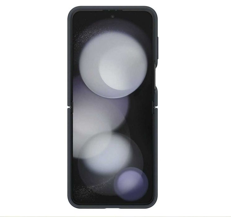 Оригинальный чехол Samsung Z Flip 5 Silicone Cover with Ring Blue