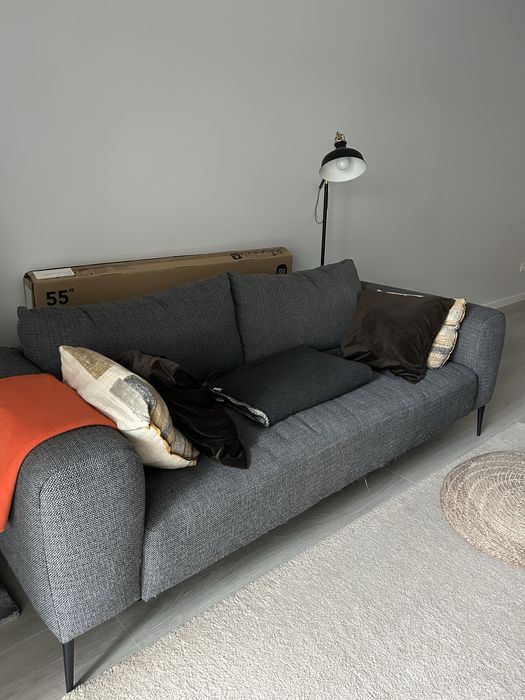 Sofá cinzento moderno – 210 x 95 cm