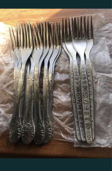 Набор Набір Столовый/приборы—Чеканка с Чернением—Вольнянск—СССР