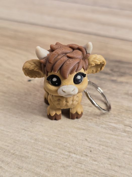 Breloczek 3D Szkocka Krówka - Brelok Druk3d fidget Keychain mixGadzet