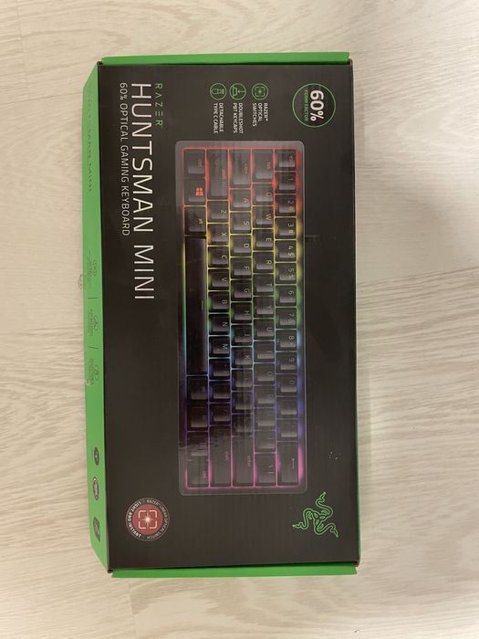 Klawiatura gamingowa Razer Huntsman Mini 60% (Red Linear Optical) + Pudełko