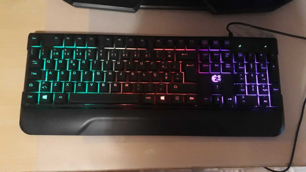 Monitor (cabo VGA), Teclado e Rato Gaming.