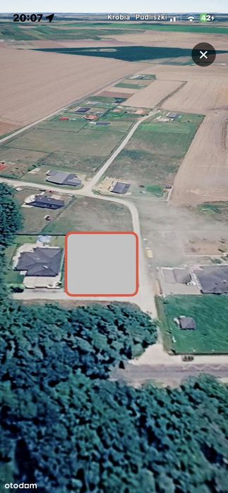 Działka budowlana 1050 m² wśród lasu