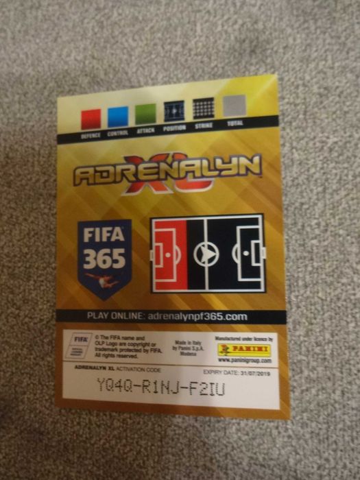 Panini Karta VESOVIC Legia Warszawa Ektraklasa 2019 Limited Edition