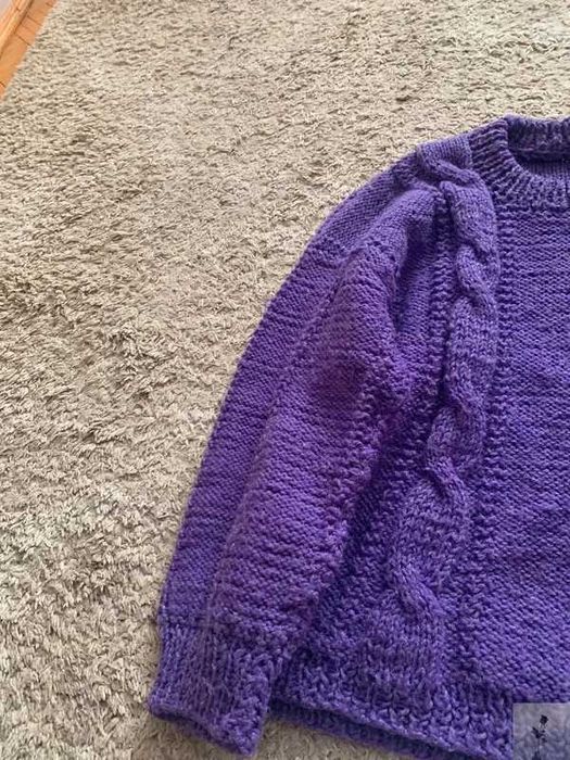 handmade dziany ręcznie sweter