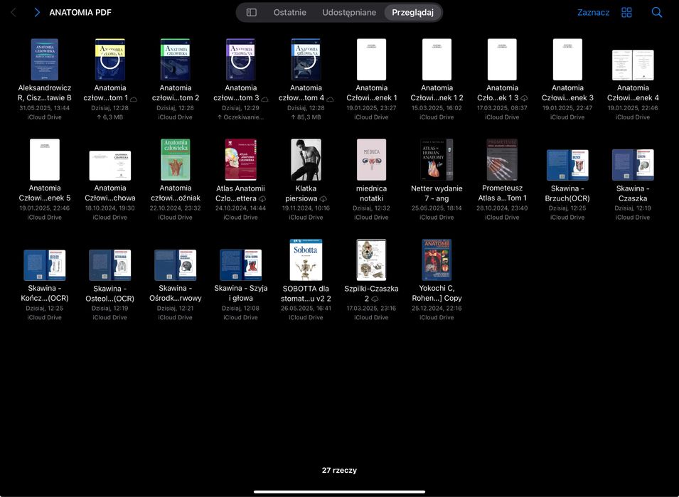kompleksowu zestaw do nauki anatomi prawidłowej