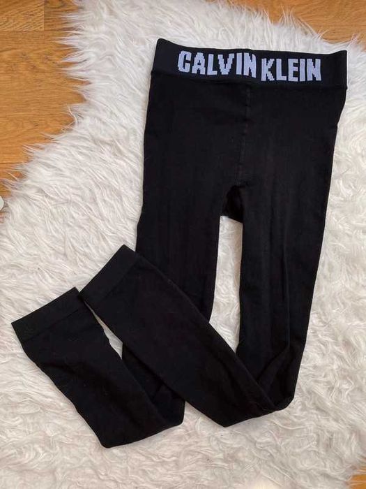 Czarne leginsy getry legginsy calvin klein rozmiar m z napisem