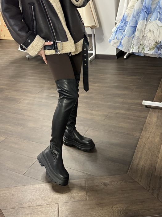 Ботфорди чорні еко шкіра нові