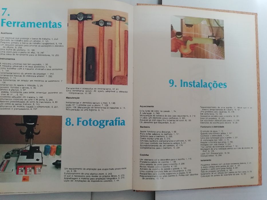 Coleção de livros sobre bricolage