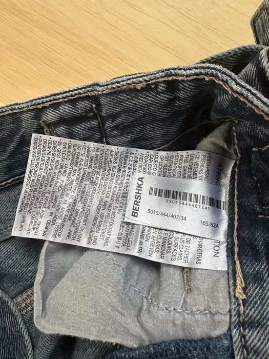 Spodnie jeans bershka 34 granatowe
