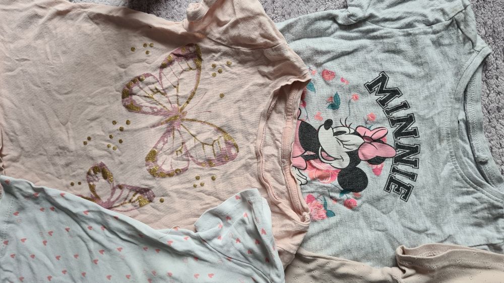 Koszulka tshirt H&M 4 szt., rozm. 92