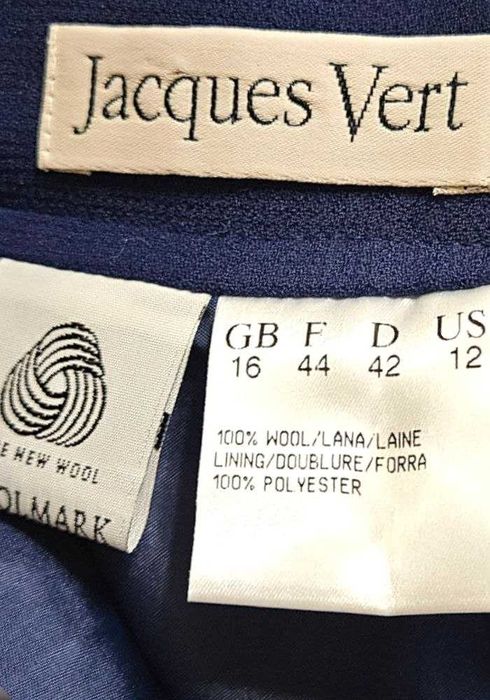 Юбка длинная прямого кроя из 100% тонкой шерсти Jacques Vert