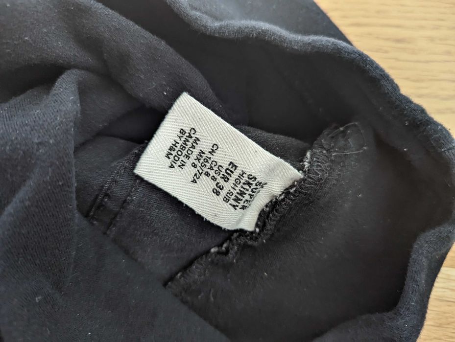 Jeansy ciążowe h&m szare rozm. 36/38