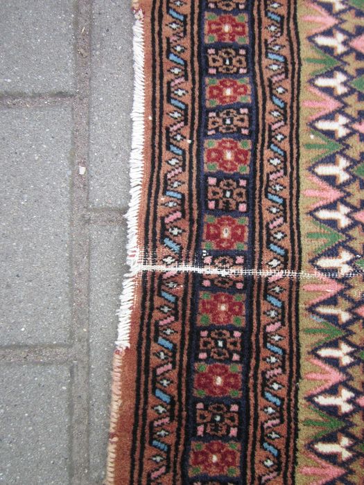 dywan wełniany ręcznie tkany wYcZyszczOnY Boho poszarpaniec