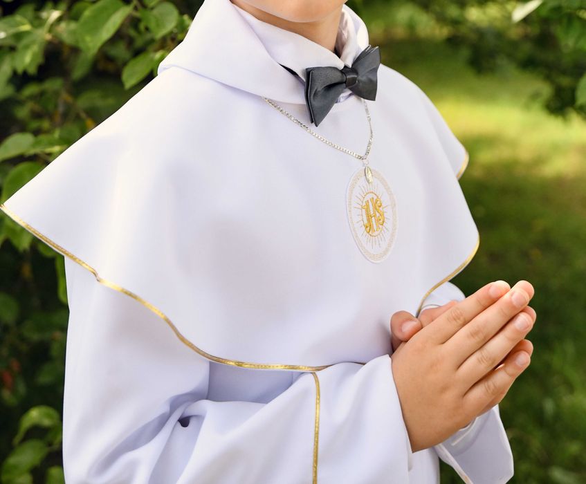 piękna alba chłopięca 150 cm