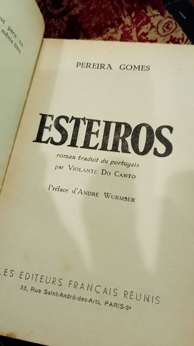 Esteiros 1954 Pereira Gomes Edição Francesa