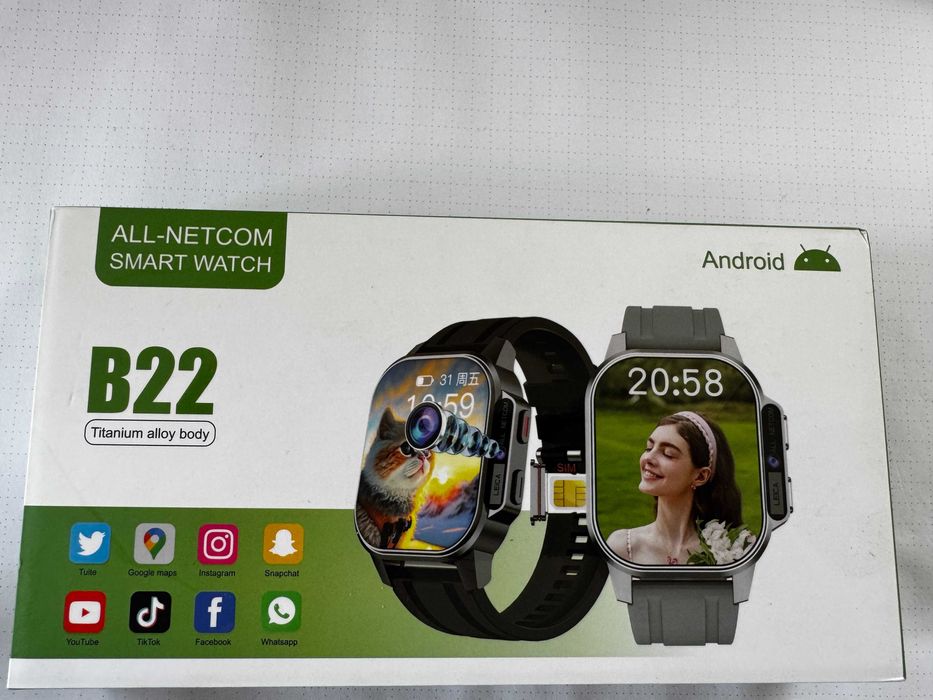 Zegarek Telefon Smartwatch 4G B22 Android GPS Kamera SIM Nowy  !!!