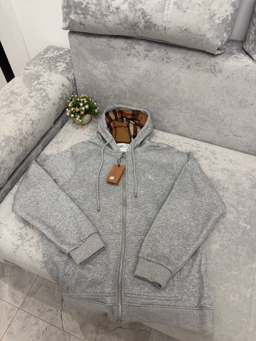 Зіп-худі Burberry сіре S, M, L, XL | Якість 1в1 до оригіналу | Найнижча ціна на ринку, ДЕШЕВО