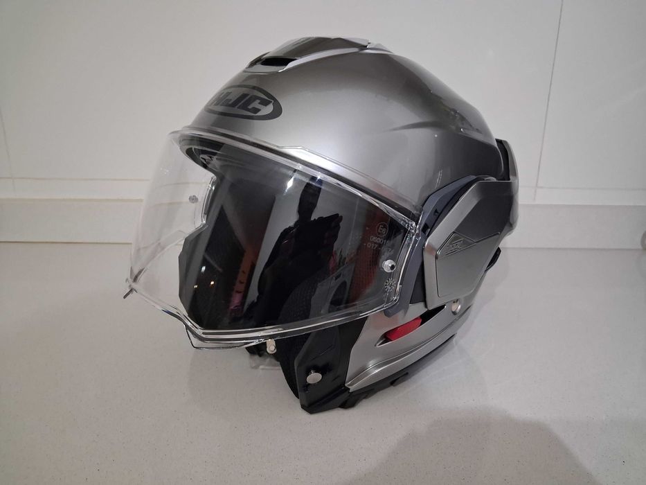 Capacete modular HJC i100 prata