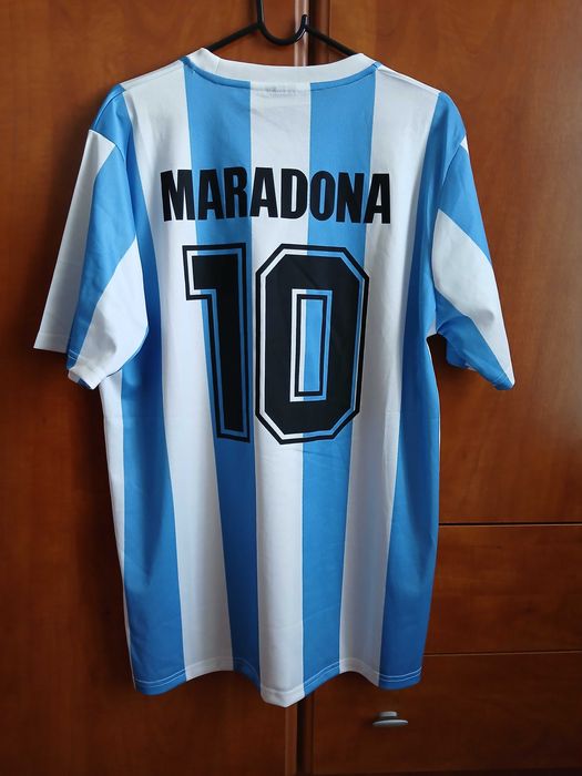 Camisola diego maradona equipamento argentina t shirt futebol