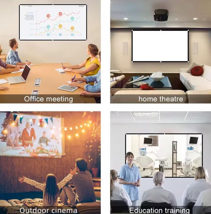 84 100  120 Экран для проектора белый  Екран білий для проектора