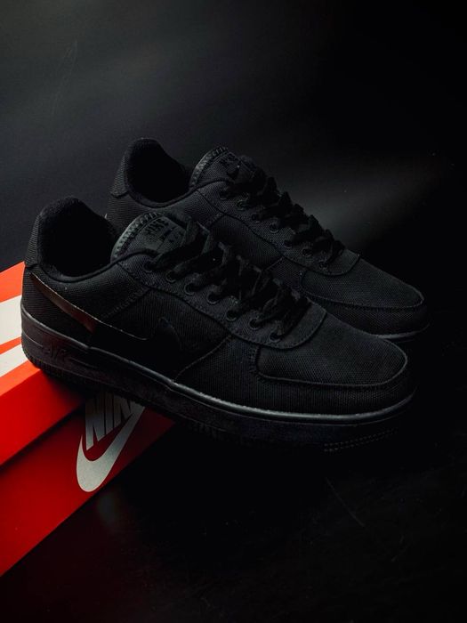 Кроссовки мужские Nike Air Force Black/мужские текстиль найки/найк аір