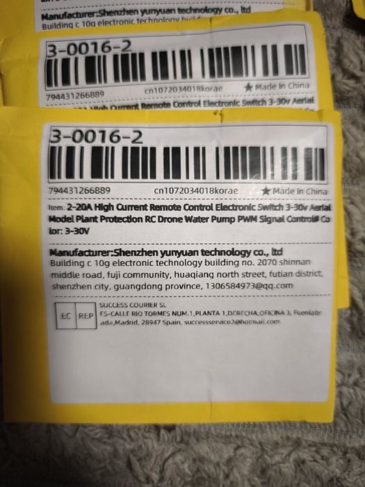 Interruptor Eletrônico De Controle Remoto Rc 3-30v 20a Com Sinal Pwm (10 unidades disponíveis)