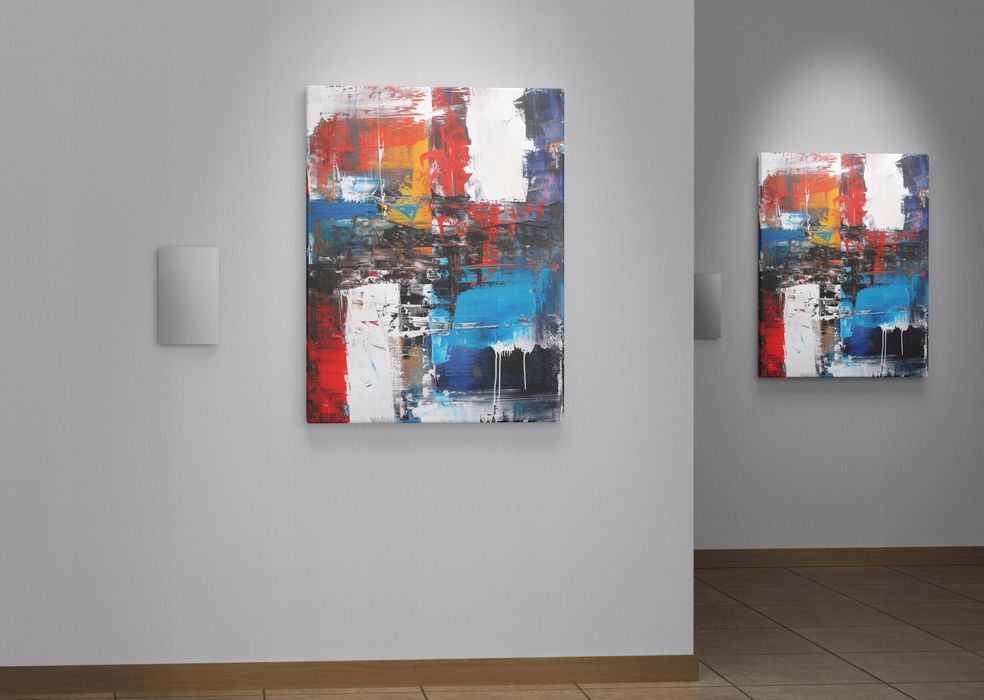 Obraz na płótnie "Abstrakcyjne Linie i Kolory" 75x100 cm