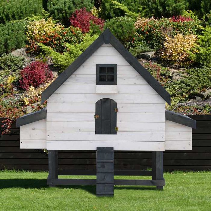 Piękny kurnik STELLA XL - Biały  dla 15 kur