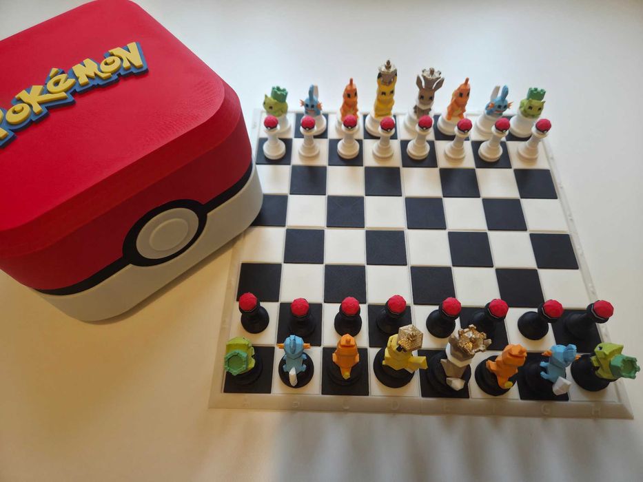 Pokemon szachy druk 3d