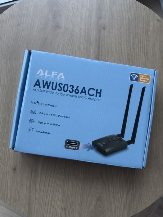 Alfa Network AWUS036ACH AC1200 USB-C | Mocna karta Wi-Fi