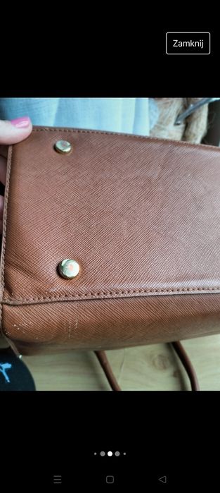 Duża torebka brązowa pasek na ramię 39/31/16cm