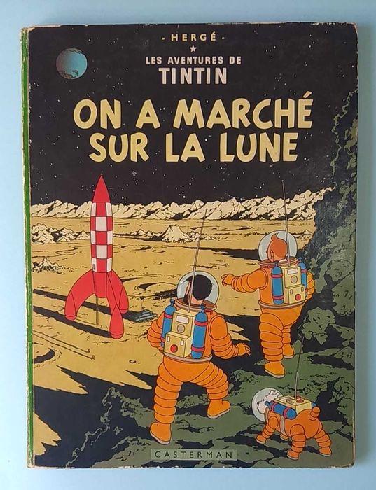 TINTIN - Díptico "Objectif Lune" | "On a marché sur la Lune"
