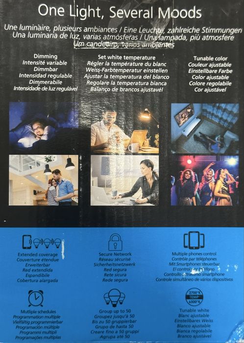 Candeeiro EGLO Crosslink LED RGB + Branco Ajustável – Bluetooth – Novo