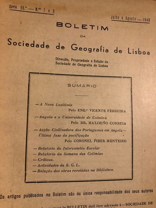 Guiné (1910) / A Caminho d´África (1923) / Angola (1948)