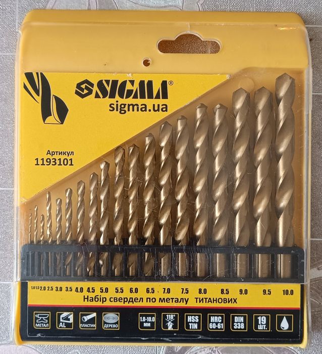 Набор свёрл SIGMA. 19 шт.