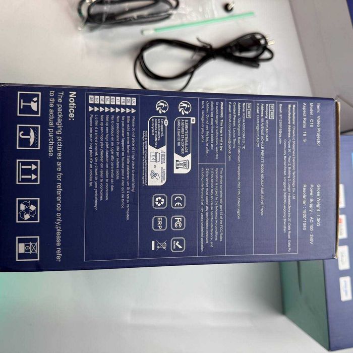 Проектор Cheerlux C10 LED 2600 lumen динаміками YouTube Megogo Netflix