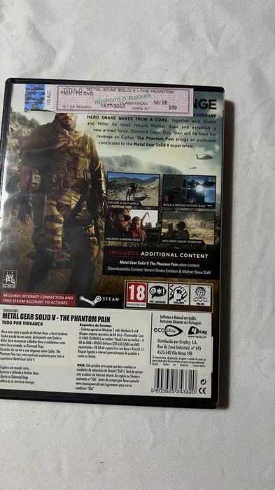 Metal gear Solid V The Phantom Pain Jogo DVD