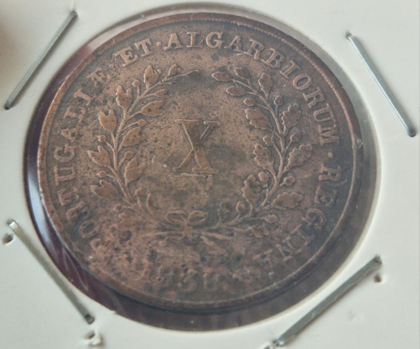 Moeda de X Reis 1838 D. Maria II