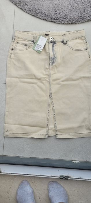 Spódnica midi z cienkiego jeansu H&M
