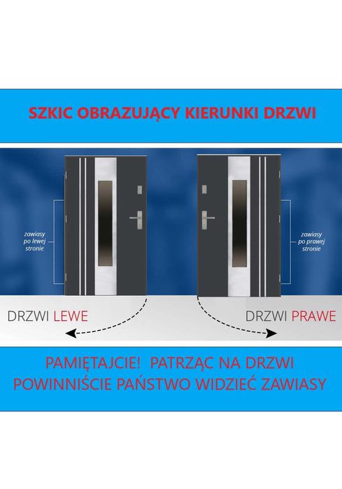 Drzwi wejściowe zewnętrzne 55 LI-03 2 kolory 80/90 L LUB P
