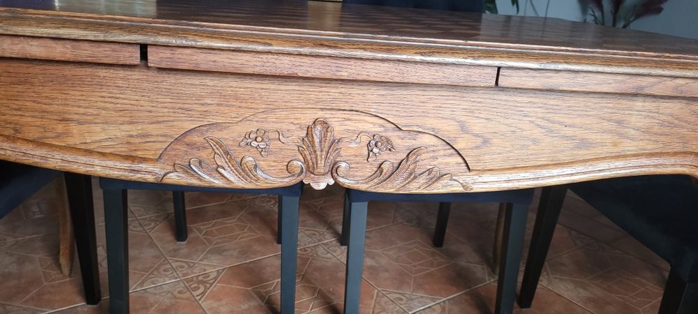 Stół dębowy rozkładany Ludwikowski XV