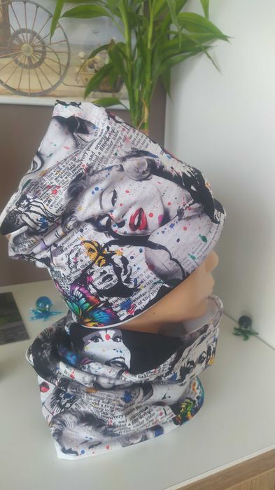 Czapka i komin damski komplet